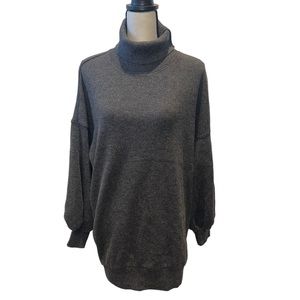 Choosy Grey Balloon Sleeve Sweater Dress